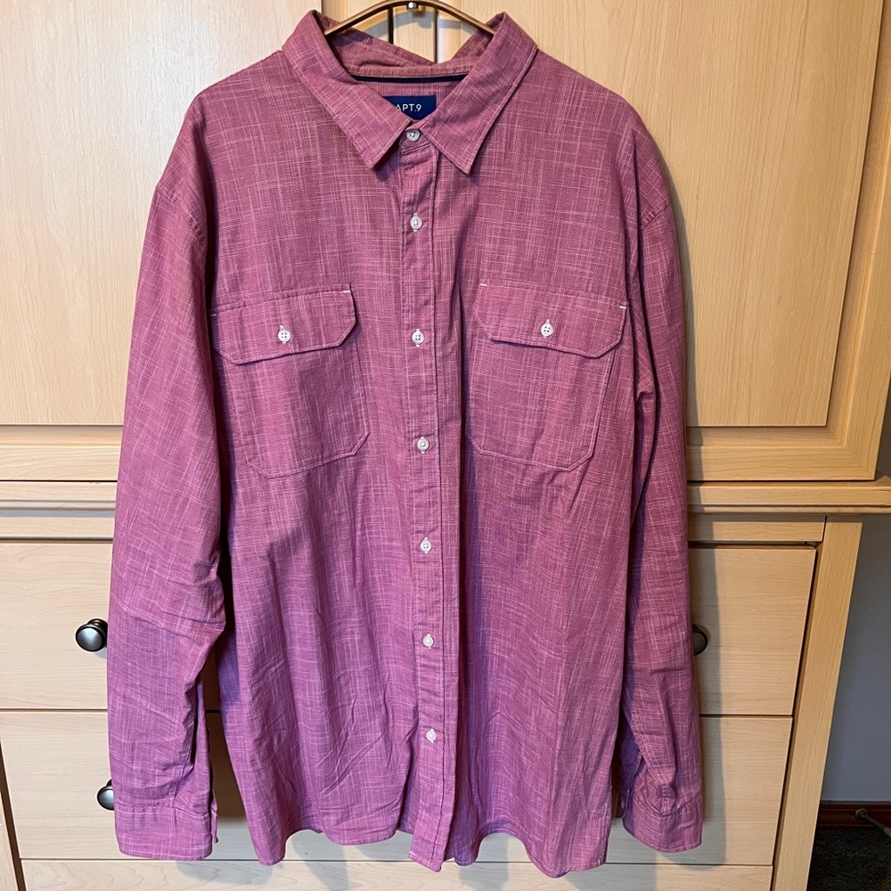 Apt. 9 Premier Flex Slim Fit Shirt in Purple, XXL